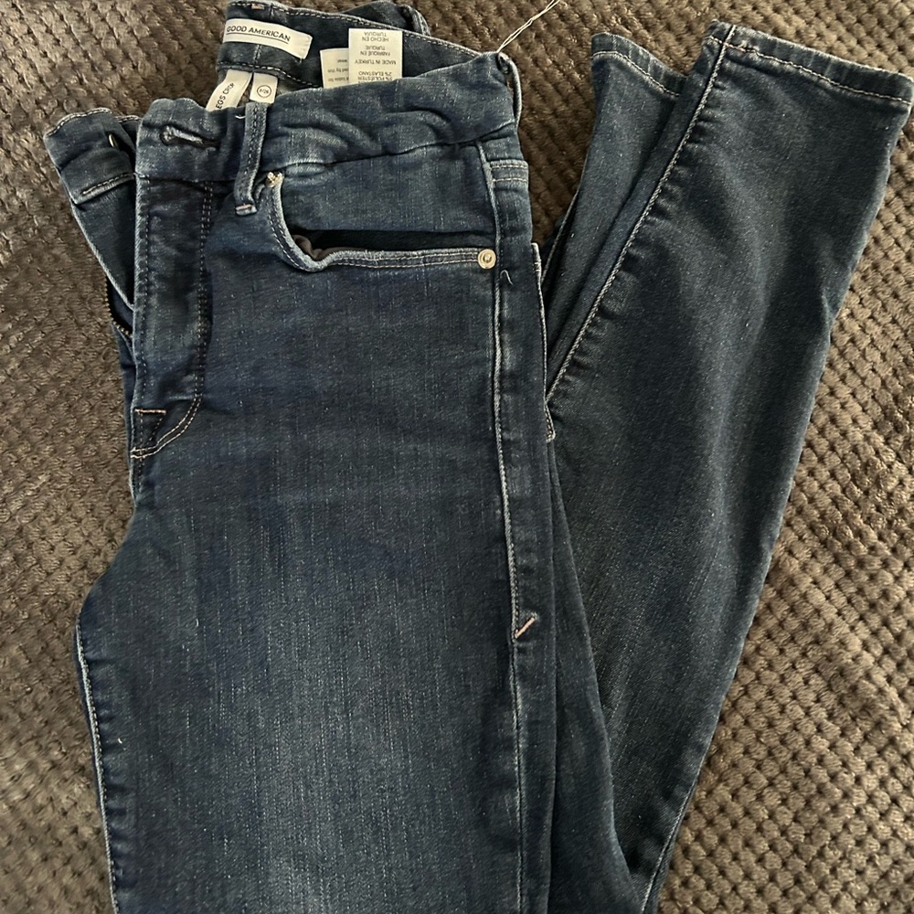Good American Blue Skinny Jeans with Stretch